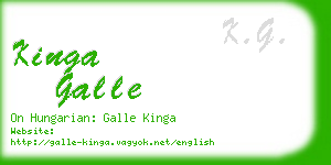 kinga galle business card